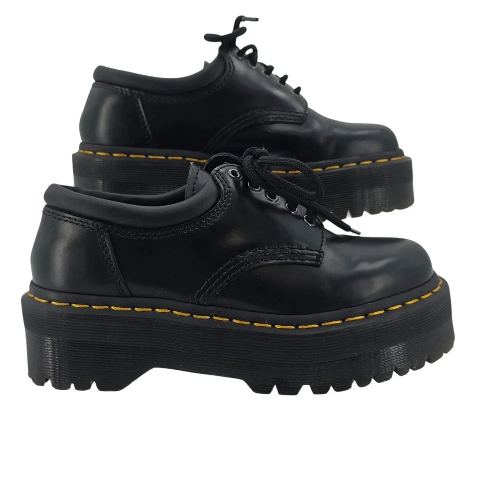 Free People M5/W6 Black Dr. Martens 8053‎ Quad Oxford Platform Loafers